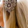 azure bridal hair piece Image 2