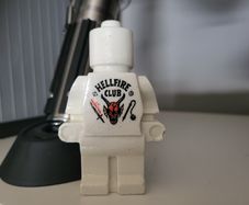 Handmade White Concrete Hellfire Club Stranger things Decorative Lego Man