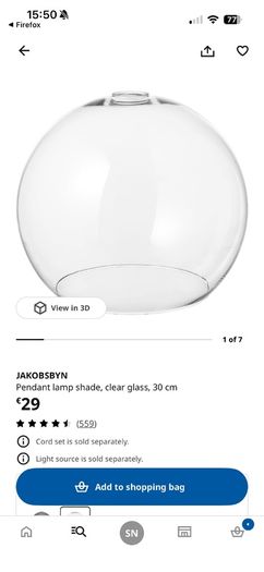3 Ikea Light shades