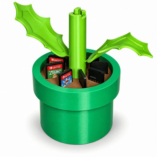 Piranha Plant JoyCon Grip | Cartridge Holder
