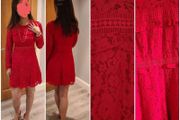Chritmas Party Red Lace Dress - Delivery