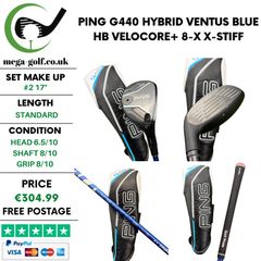 Ping G440 Hybrid / #2 17 Degree / Ventus Blue HB Velocore+ 8-X X-Stiff