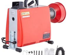 Drain Cleaner Machine 20m x 16mm 250W Sewer Snake Auger Manual Feed