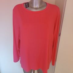 BNWT  Dunnes pink round neck long sleeve top size XL UK20/22 EU48/50 Postage included