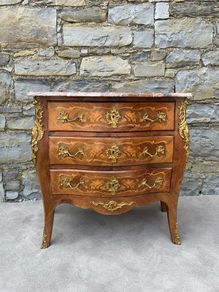 French Louis XV Revival Bombe Commode.