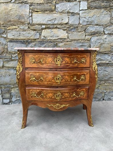 French Louis XV Revival Bombe Commode.