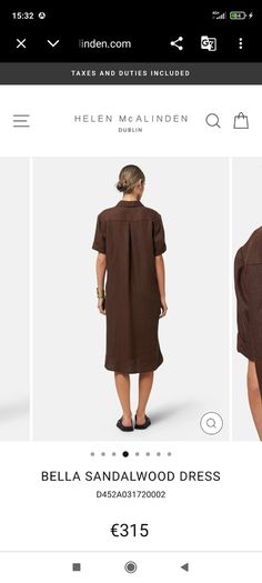 Irish designer linen dress