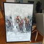 Large Contemporary Cycling Canvas Image 3