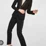 New Zara Black Tuxedo Trousers With Side Taping Size XS Image 2
