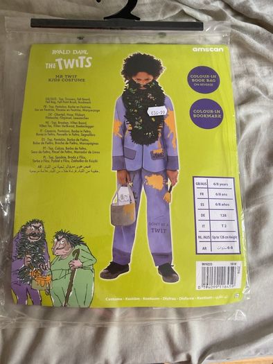 Mr.Twit costume aged 6-8 years