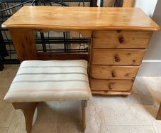 Lovely Solid Pine Dressing Table - Study Table & Stool - Can Deliver