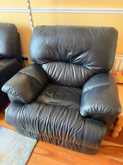 Leather suite of furniture