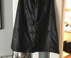 Black faux leather A-line skirt from Penneys