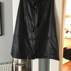 Black faux leather A-line skirt from Penneys