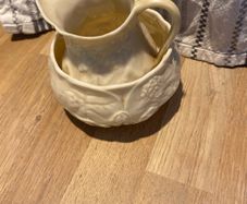 Small Belleek Jug & Bowl