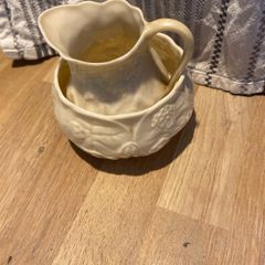 Small Belleek Jug & Bowl