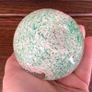 Small Green Swirl Art Glass 4.5 inch vase Image 5