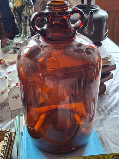 Amber Glass and Clear Glass Demijohn Bottles, Price is for 1 Only,. Postage Available or Collection,