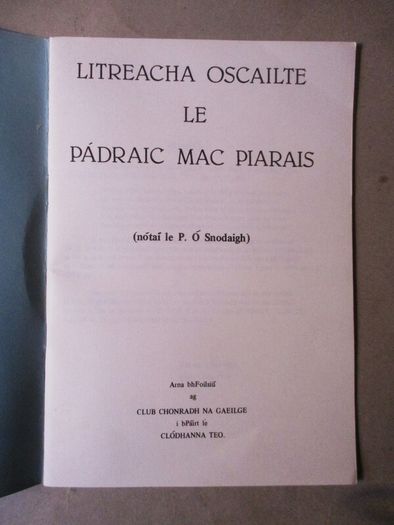 Litreacha Oscailte Le Padraic Mac Piarais