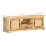 TV Cabinet 120x30x40 cm Solid Mango Wood and Natural Cane Image 9
