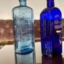Antique Cobalt & Sky Blue Apothecary Bottles Late 19th Century Victorian Image 10