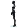 Full Body Female Mannequin with Glass Base Glossy Black 175 cm Image 4