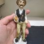 Vintage Porcelain Farmer Figurine with Bread 15cm Image 5