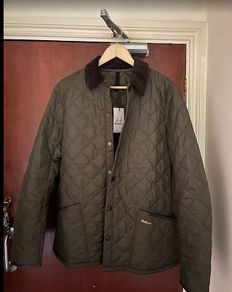 Brand New Barbour Quilted Slim Fit Jacket Khaki Size XL