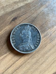 1889 Queen Victoria Silver Double Florin