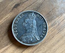 1889 Queen Victoria Silver Double Florin