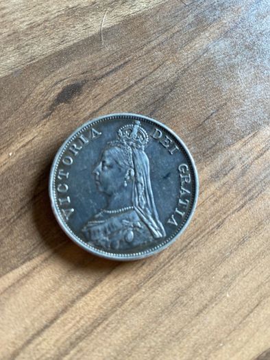 1889 Queen Victoria Silver Double Florin