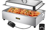 Steamer Commercial Food Warmer 1Pan 400W Stainless Steel