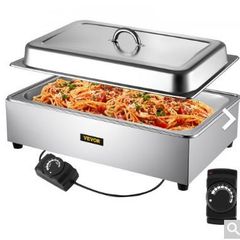 Steamer Commercial Food Warmer 1Pan 400W Stainless Steel