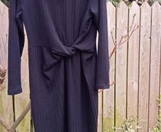 M & S black rib knitted dress BMWT, Size 14