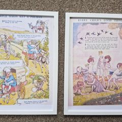 Vintage Childrens Wall Art Framed