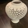 This is an Oriental   Blanc de Chine reticulated Vase Image 2