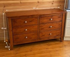Solid wood 6 drawer Chest