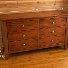 Solid wood 6 drawer Chest