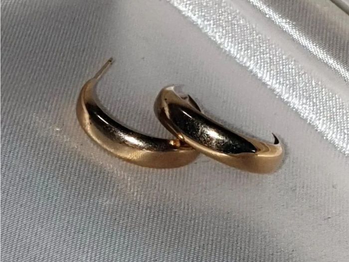 Vintage Hallmarked 9ct Gold 'Demi' Hoops