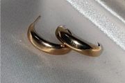 Vintage Hallmarked 9ct Gold 'Demi' Hoops