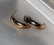 Vintage Hallmarked 9ct Gold 'Demi' Hoops