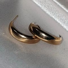 Vintage Hallmarked 9ct Gold 'Demi' Hoops