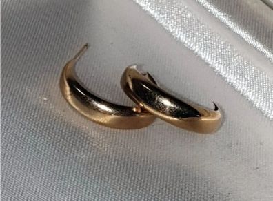 Vintage Hallmarked 9ct Gold 'Demi' Hoops