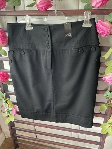 skirt black savida skirt 50% wool size 12