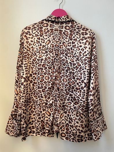 TOPSHOP Petite Animal Print Wrap Pyjama Shirt Size 10!