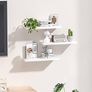 White Floating Shelves for Wall,Invisible Wall Mounted Shelf Set of 3,White Shelves for Bathroom,Bedroom,Living Room and Kitchen Decoration Storage Image 2
