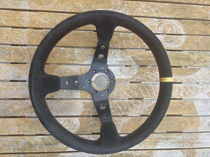 Motor racing suede steering wheels X2