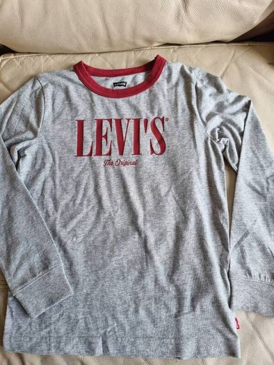 Levis boy New long sleeve graphic T-shirt grey  heather