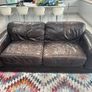 Two Italian leather 3 seater sofas Image 2