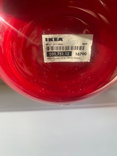 IKEA Salong Cranberry Ruby Red Glass